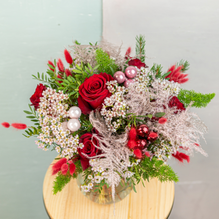 Bouquet de fleurs Noël Passion