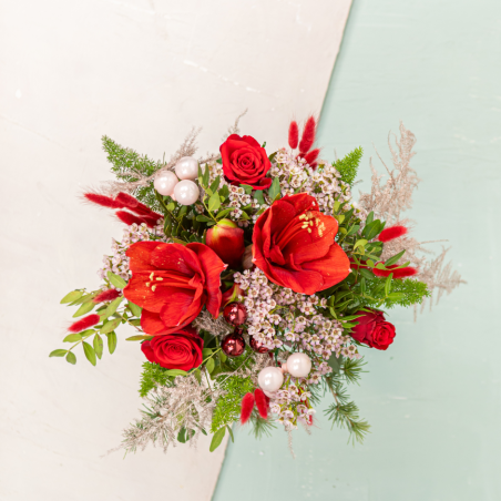 Bouquet de fleurs Noël Enchanté