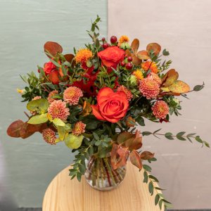 Bouquet de fleurs Lueur d’automne – Collection automne Esprit Mochaccino