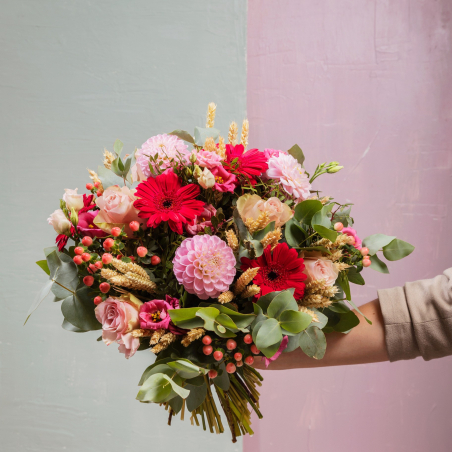 Bouquet du fleuriste rose