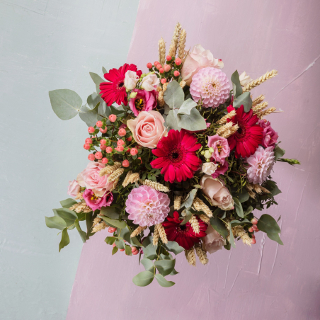 Bouquet du fleuriste rose