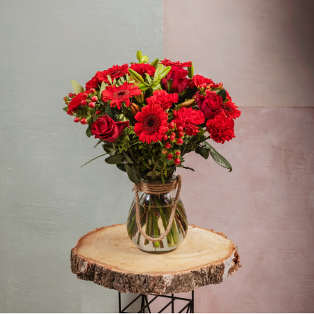 Bouquet du fleuriste rouge