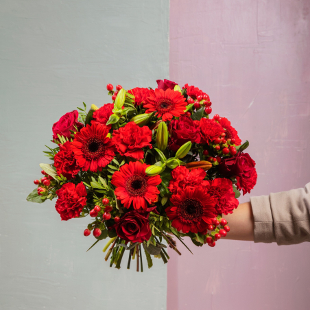 Bouquet du fleuriste rouge