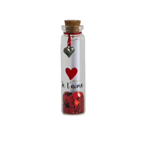 Bouteille message pailletée...