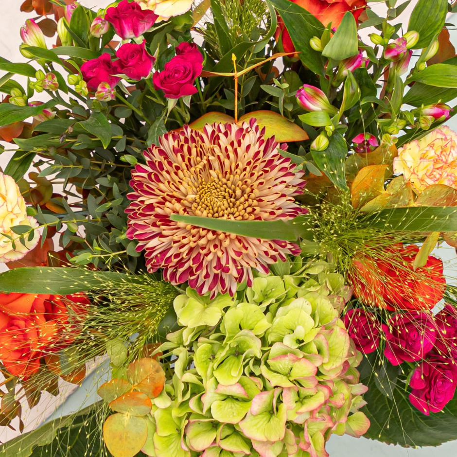 Gros plan sur un bouquet de roses blanches